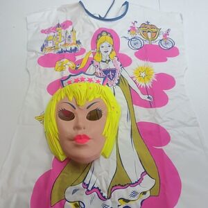 Vintage 1984 Collegeville C.F.‎ & Mfg Princess Halloween Costume With Mask